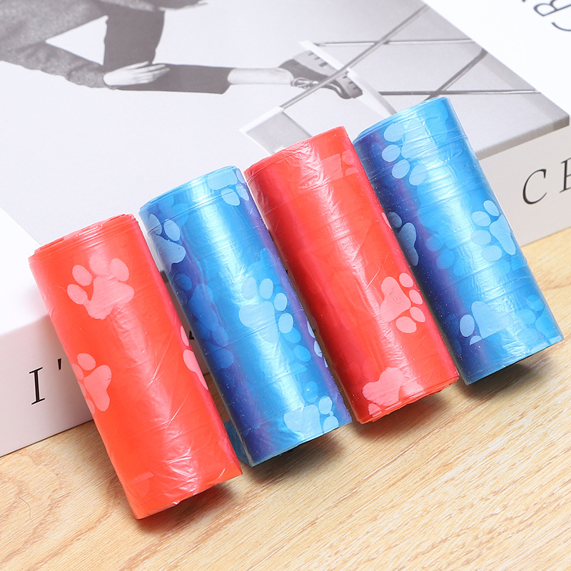 Fábrica al por mayor perro portátil pick-up bolsa impresa mascota bolsa de basura 4 rollos bolsa perro bolsa de basura