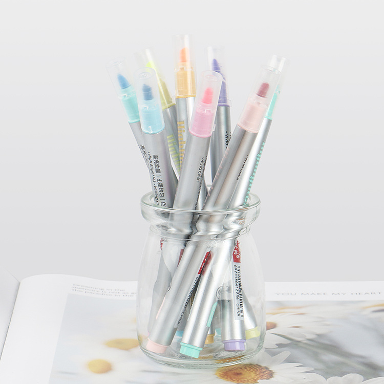 Creativo macaron color 8-color de una sola cabeza marcador fluorescente DIY mano cuenta ojo protección color pluma fluorescente Guangna 822