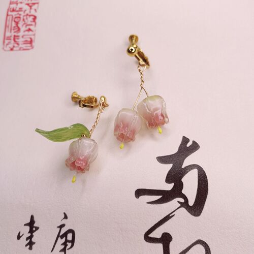 DIY heat shrink sheet, lily of the valley pre-sliced ​​pieces, ear hooks, hairpin accessories, sliced ​​shrink dinks