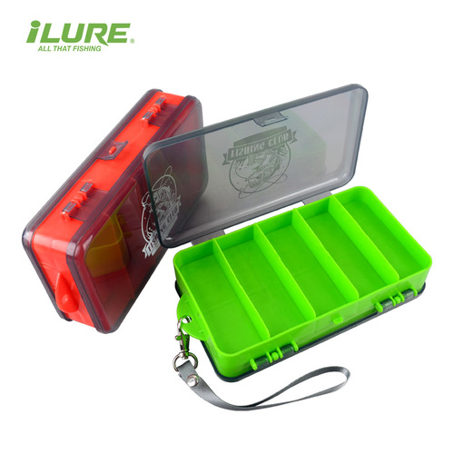 Eluia H316 series bait box, hard booby trap frog accessories storage tool box, fishing gear accessories double-sided storage box