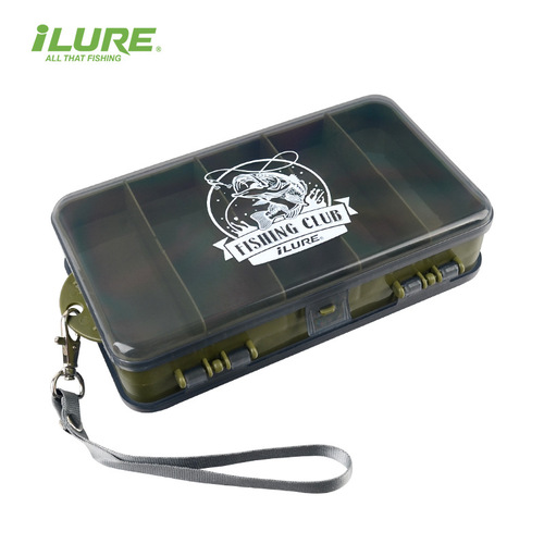 Eluia H316 series bait box, hard booby trap frog accessories storage tool box, fishing gear accessories double-sided storage box