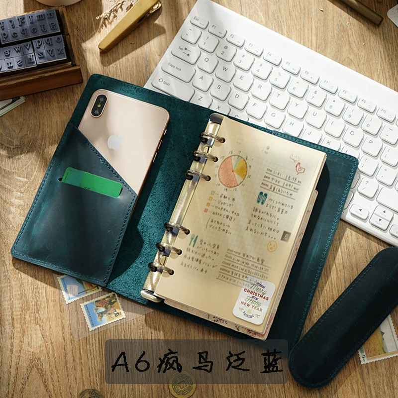 Leather laptop for traveling, handheld pocketbook, DIY, tear-off sheet, 6A
