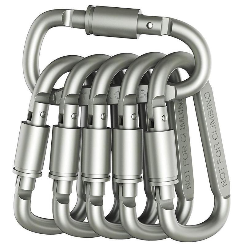 high quality bold 8CM with lock D type mountaineering buckle quick hanging nut buckle hanging buckle aluminum alloy backpack buckle
