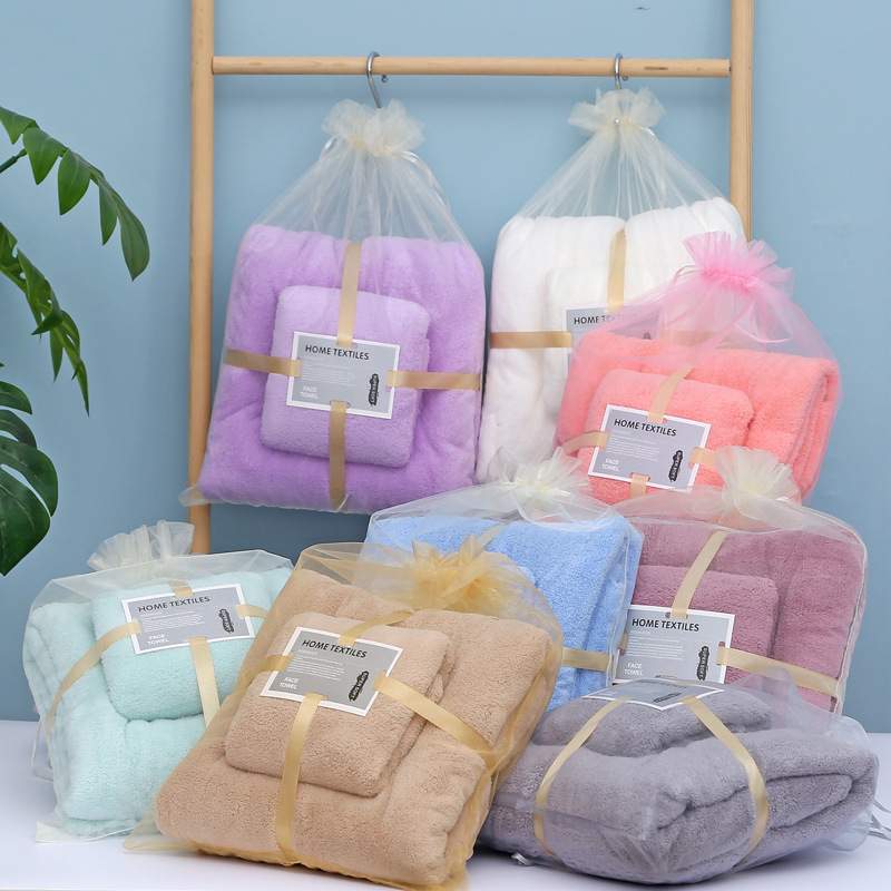 Towel Bath Towel Adult Soft Absorbent Non-Cotton Boys and Girls Baby Bath Towel Household Coral Fleece Set Manufacturers Towel Bath Towel Adult Soft Absorbent Non-Cotton Boys and Girls Baby Bath Towel Household Coral Fleece Set Manufacturers