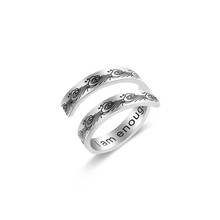 源头厂家直供刻字 i am enough双层钛钢戒指 可定制不锈钢指环