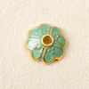 Flower DIY jewelry accessories Ancient style hair decoration clothing with new alloy imitation Jingtai blue -roasted blue flower direct supply