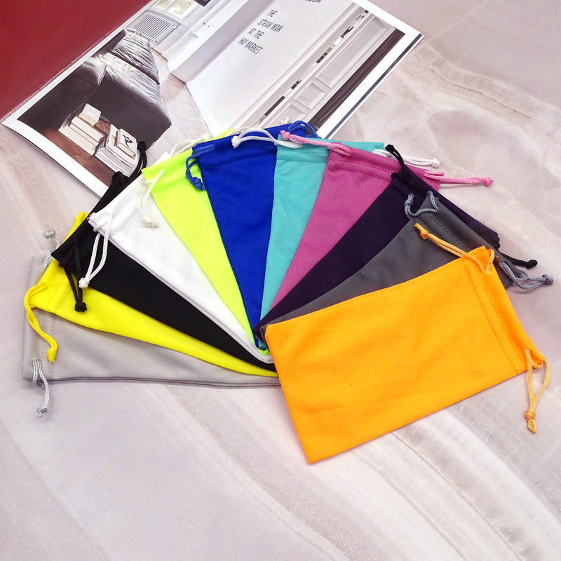 Wholesale Cheap Microfiber Knitted Fabric Glasses Bag Beam Pocket Sunglasses Bag Sunglasses Bag Mobile Phone Bag