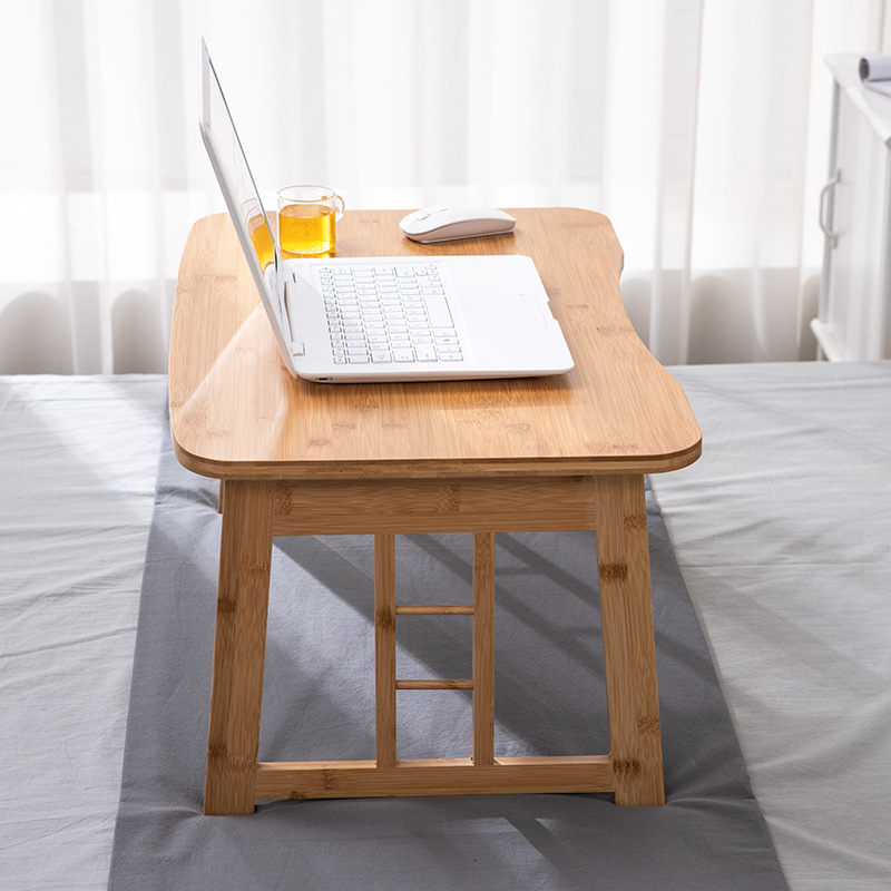 Yaouda bambú plegable portátil escritorio cama pequeña mesa dormitorio perezoso simple escritorio mesa de estudio