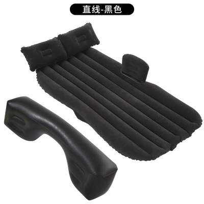 Factory Direct Sales Car Pvc Flocking Car-In-Bed Home and Car Dual-Use Inflatable Bed Car Outdoor Travel Inflatable Mattress (Vehicle-mounted inflatable bed) - straight-grain-split-with-black-block