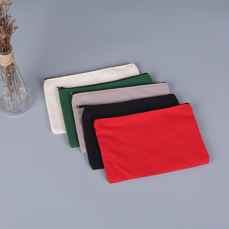 Estuche de lápices de lona personalizado transfronterizo estudiante creativo en Blanco Bolsa de cosméticos de moda bolsa de lona portátil de gran capacidad al por mayor