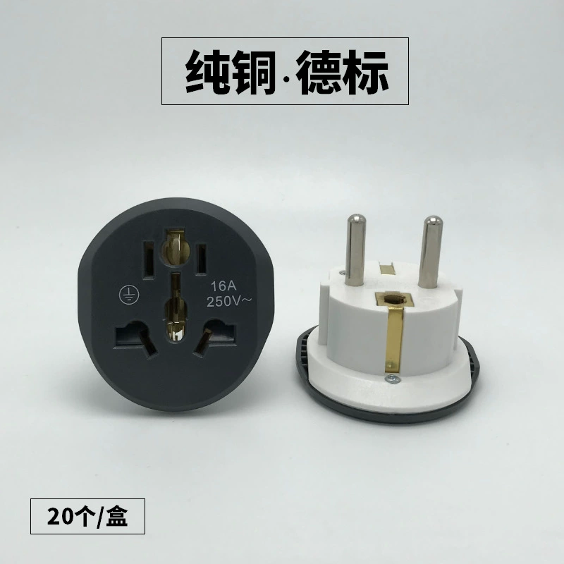 Type Mains plug adapter EU to US UK AU Korea standard copper convertor