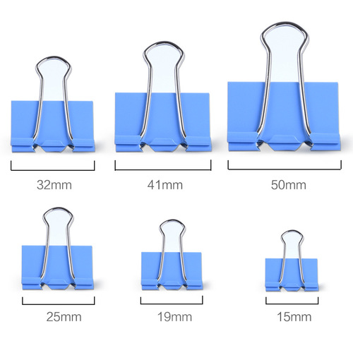 Powerful 8551es Colorful Long Tail Clip Folder Swivel Hook Iron Ticket Clip Photo Clip Large, Medium, and Small Size Invoice Clip