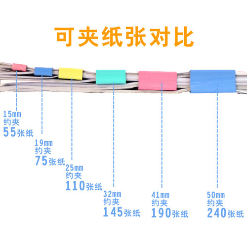 Powerful 8551es Colorful Long Tail Clip Folder Swivel Hook Iron Ticket Clip Photo Clip Large, Medium, and Small Size Invoice Clip