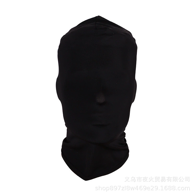Adult polyester hood mask, multiple colors, full‑cover or eye/mouth openings