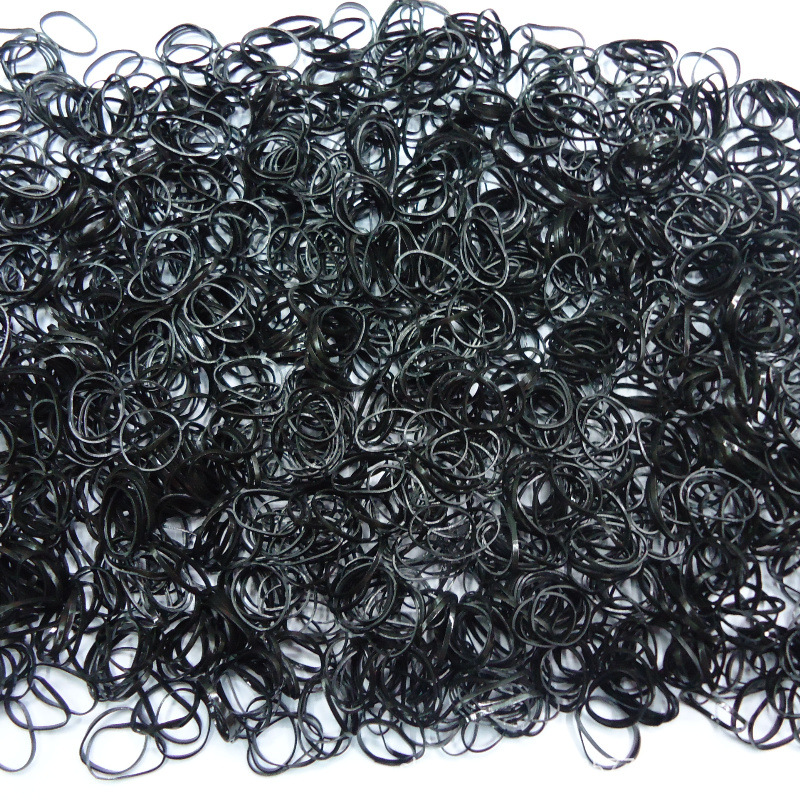 优质TPU小号宝宝黑色橡皮筋 橡皮圈  牛皮筋 发圈 发绳 批发/千克