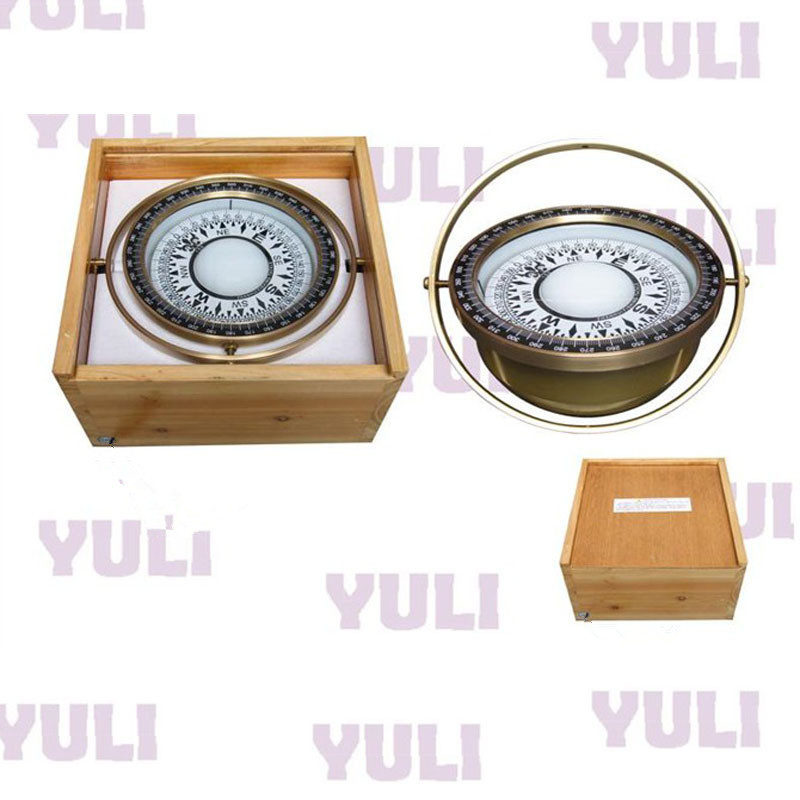 供应鱼利牌铜塑木盒|罗盘|指南针|（6寸无灯）