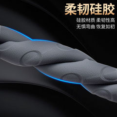 閃世 硅膠汽車方向盤套四季通用波浪紋防滑把套貨車耐磨方向盤套