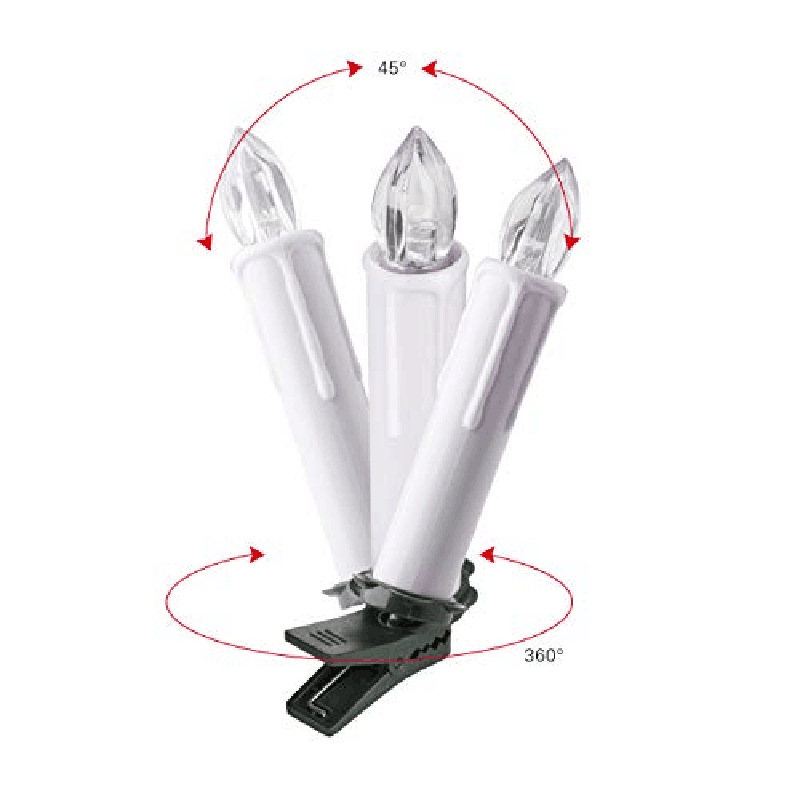 Control remoto electrónico vela lámpara de cristal cabeza Halloween decoración del hogar vela árbol de Navidad clip vela adornos transfronterizos