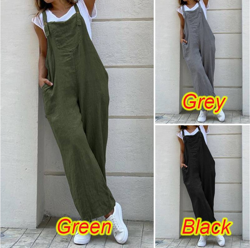 2023 Amazon AliExpress popular suspenders solid color long jumpsuit 2023 Amazon AliExpress popular suspenders solid color long jumpsuit