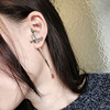 Design red earrings, asymmetrical fashionable sword, internet celebrity, wholesale