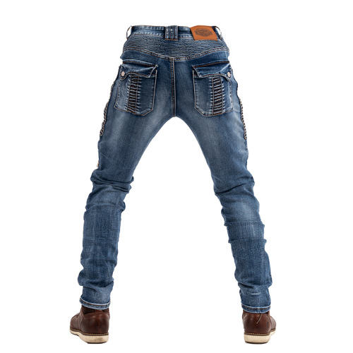 MOTOpants Motorcycle Riding Jeans for Men, Motorbike Racing Casual Pants, Summer Anti-Slip Kevlar Pants