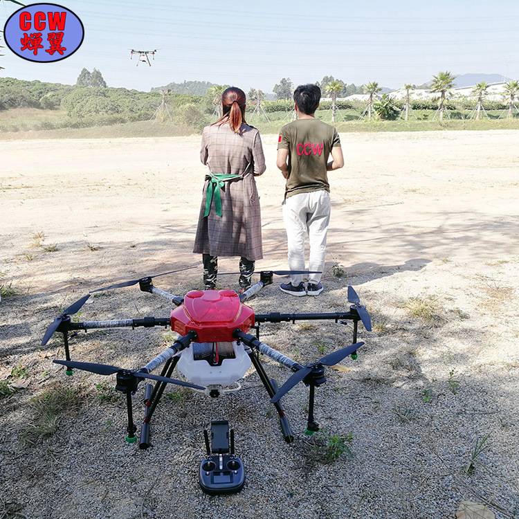 蝉翼CCW 10公斤6轴电动喷打农药 水田 双GPS定位 农用喷洒无人机