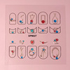 Fresh three dimensional nail stickers for nails, cute fake nails, sticker, new collection