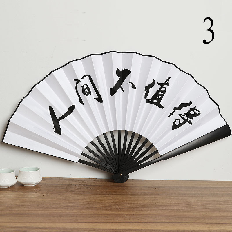 Hanfu tela de seda de estilo chino LOGOTIPO ventilador plegable de mango largo Bar disco saltando ventilador de estilo antiguo al por mayor ventilador de publicidad de fábrica