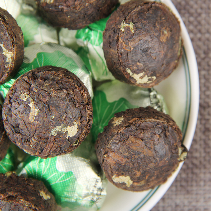 批發雲南花茶小沱茶荷葉花普洱熟茶組合花草茶茶荷葉普洱茶葉500g