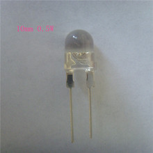 供应 10MM 圆头 0.5W 绿光 LED发光二极管