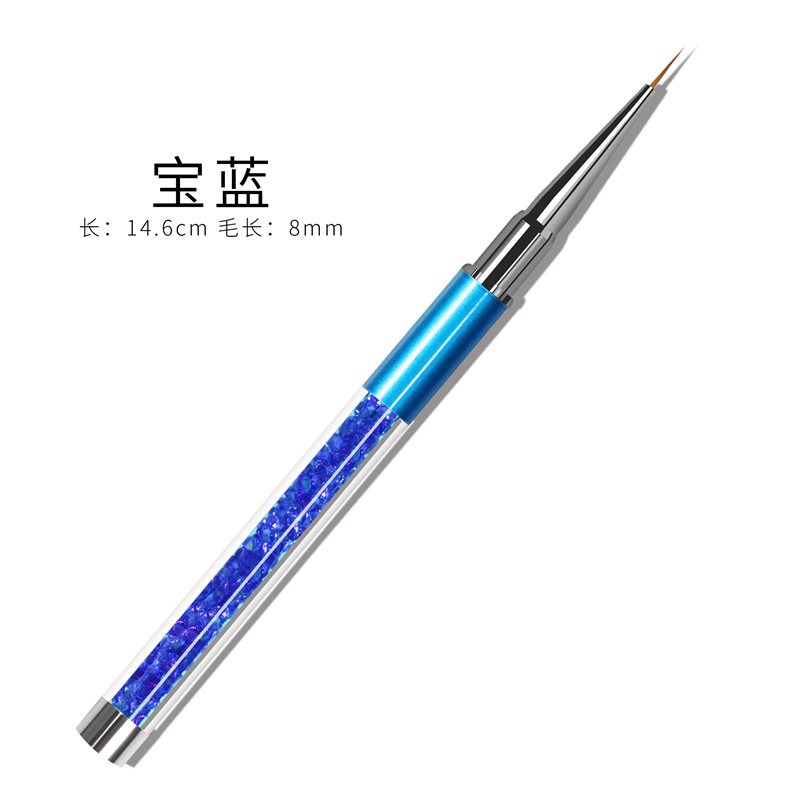 Traje de pluma de dibujo de uñas de Venta caliente transfronteriza 3 piezas pluma de pintura de uñas con pluma de dibujo de diamantes colección de pluma de pintura