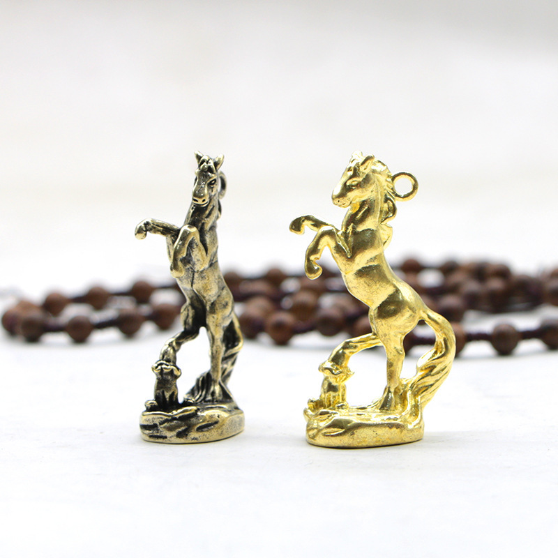 Horse to Success Home Ornaments Office Decorations Creative Pure Copper Horse Keychain Horse to Success Home Ornaments Office Decorations Creative Pure Copper Horse Keychain