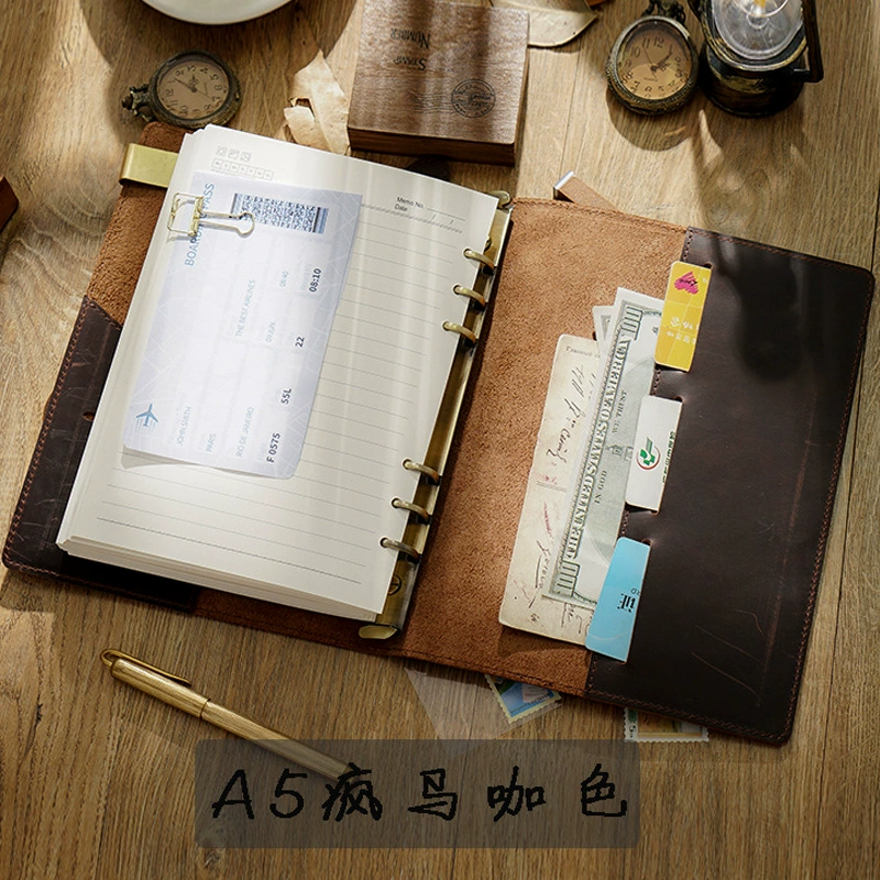 Leather laptop for traveling, handheld pocketbook, DIY, tear-off sheet, 6A