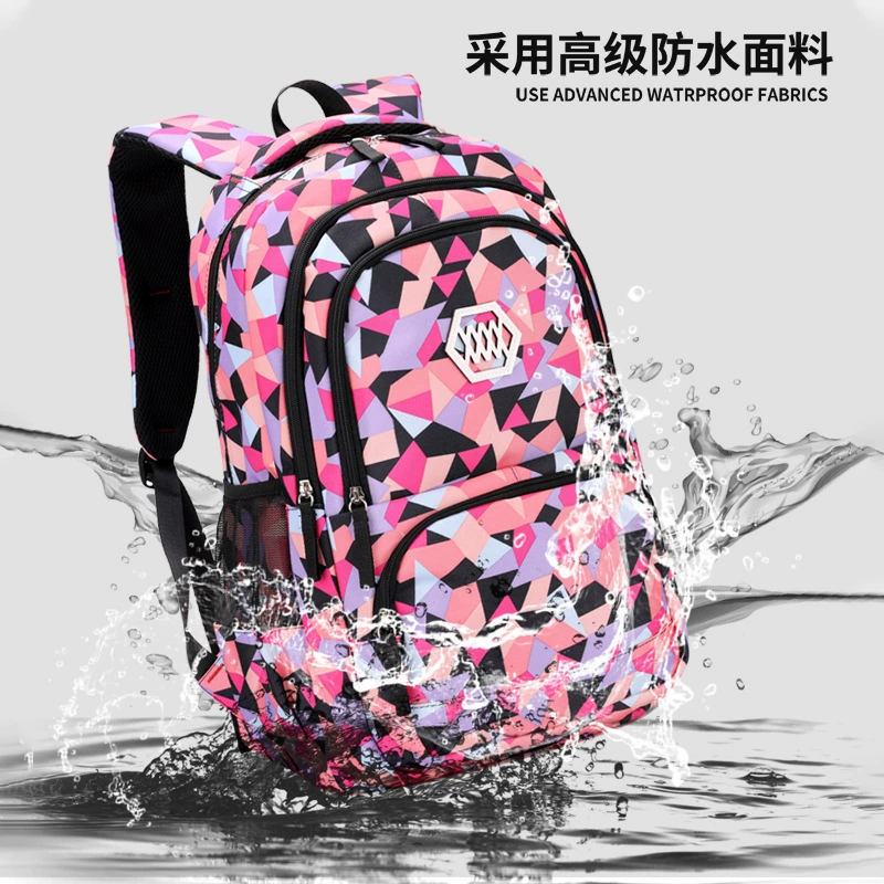 Set, nylon school bag, camouflage backpack, 3 piece set