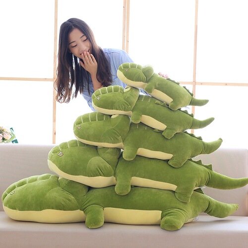 Charming Large Cute Crocodile Plush Toy, Down Filled Cotton Fiber Teddy Bear Lazy Person Sleeping Pillow, Birthday Gift