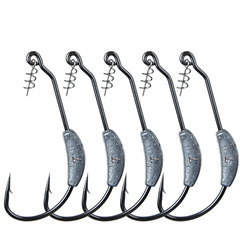 E-commerce new nude color lead crank hook 2/2.5/3/4/5/7 Luya soft bait anti-bottom hook fishing gear