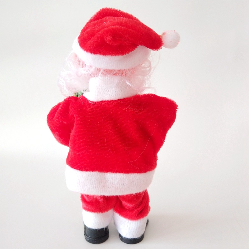 Decoraciones navideñas de pie flannelette 7 pulgadas eléctrica Santa Claus muñeca decoración Navidad regalo de vacaciones