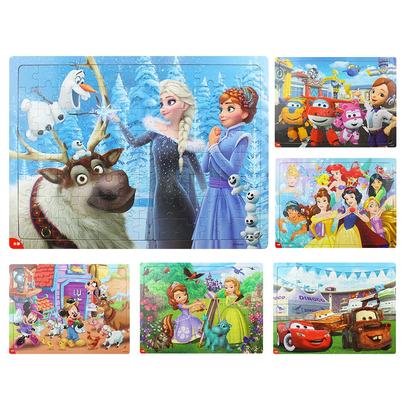 Деревянная головоломка (Disney) 96 деталей, рамочная обучающая головоломка для детей от 5 лет, дизайны персонажей