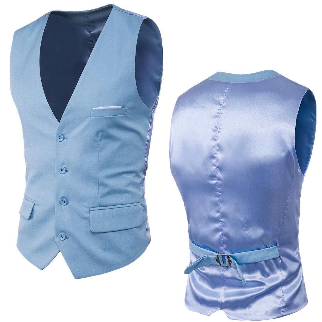 Marca de propiedad propia de los hombres de tamaño Delgado estilo coreano Chaleco de color sólido mejor hombre chaleco XF001 chaleco