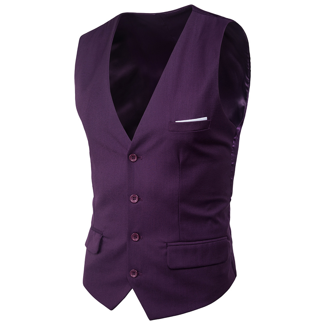 Marca de propiedad propia de los hombres de tamaño Delgado estilo coreano Chaleco de color sólido mejor hombre chaleco XF001 chaleco