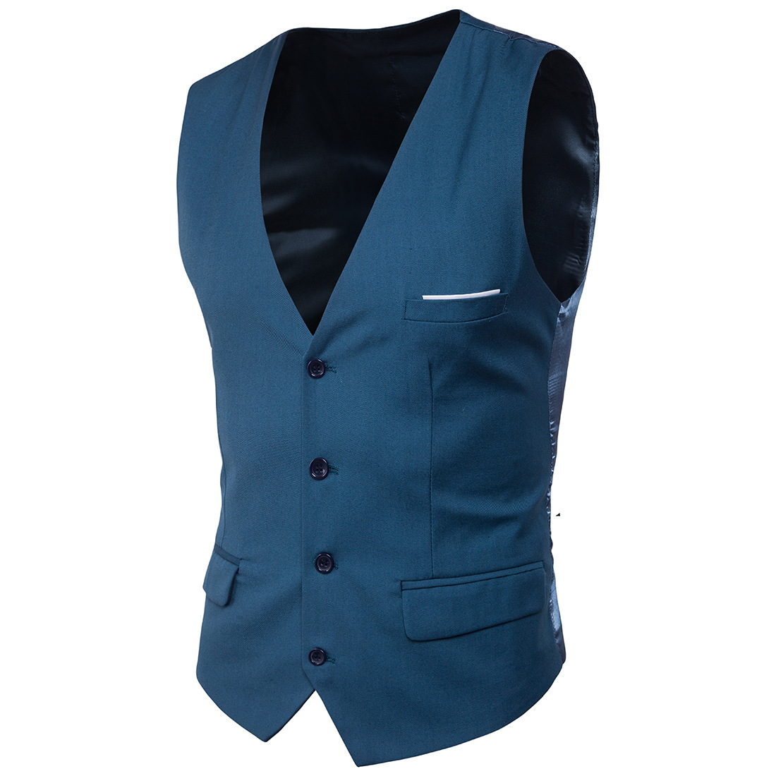 Marca de propiedad propia de los hombres de tamaño Delgado estilo coreano Chaleco de color sólido mejor hombre chaleco XF001 chaleco