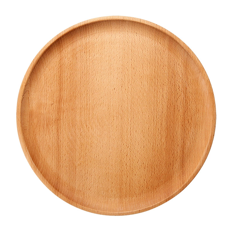 Japanese -style solid wood tray ins, rectangular disc round disk creative fruit disk breakfast wood plate wood dim sum