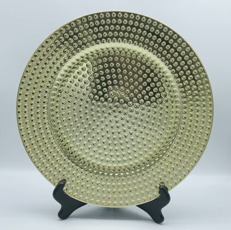 Foreign trade wedding hotel party disposable craft plate decorative plastic plate charger plate