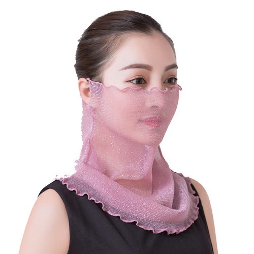 Scarf Women's Summer Thin Sunscreen Variety Small Silk Scarf Neck Protector Versatile Neck Sleeve Multifunctional Gauze