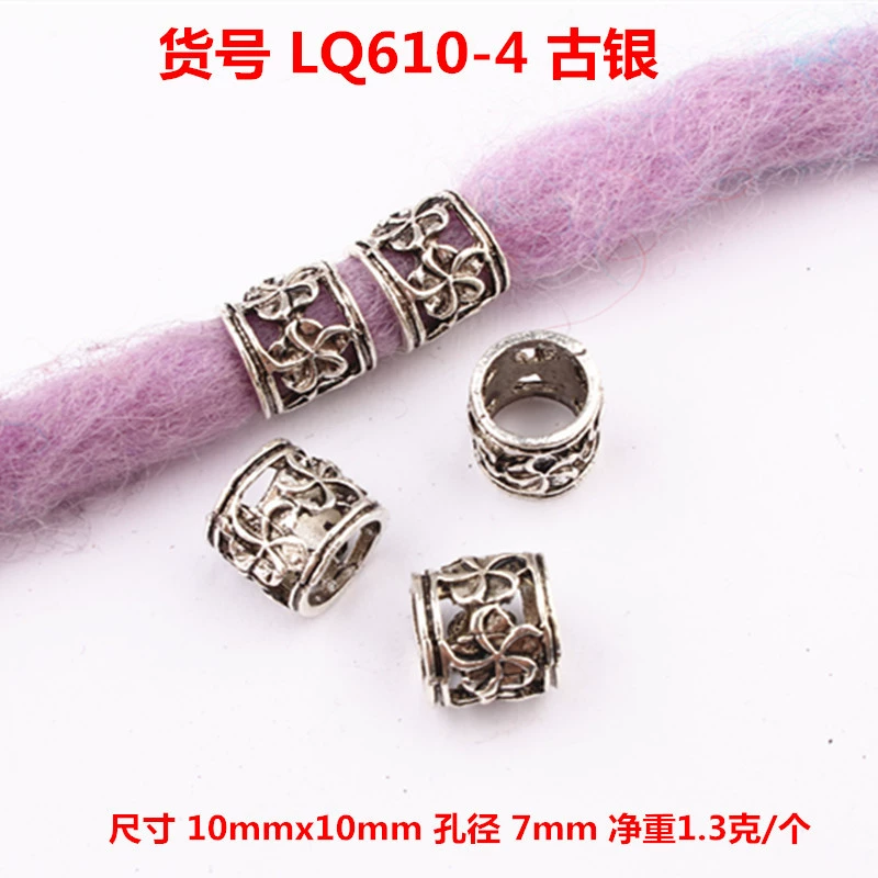 เมทัลดรัดล็อคผม เข็มขัดหัวยุคกีฑาจี้ท่อประดับ 6 สี