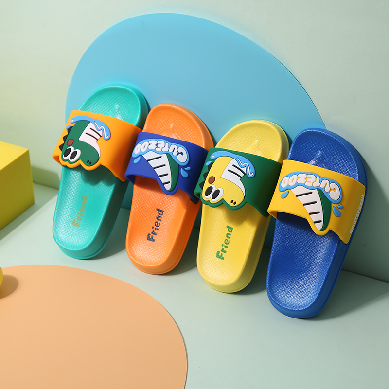 Dinosaur cartoon children's slippers indoor swimming bathroom bath non-slip boys and girls baby kids outdoor beach shoes