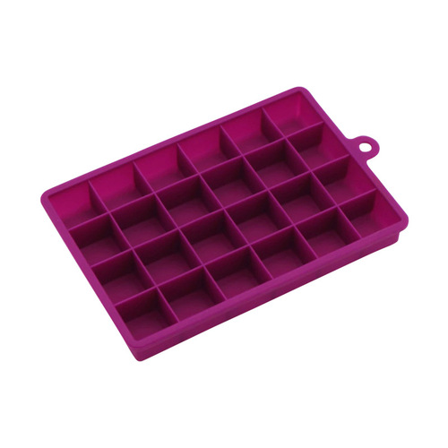 Silicone ice box DIY household square ice cube mold food grade 24-grid silicone ice tray with lid wholesale