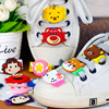 Cartoon sneakers, shoelaces, cloth decorations, white shoes PVC, shoelace buckle