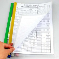 Student Office Supplies Stationery A4 Trolley Folder, PP Transparent Pull-Tab Clip, 16C Thick Document/Report Folder