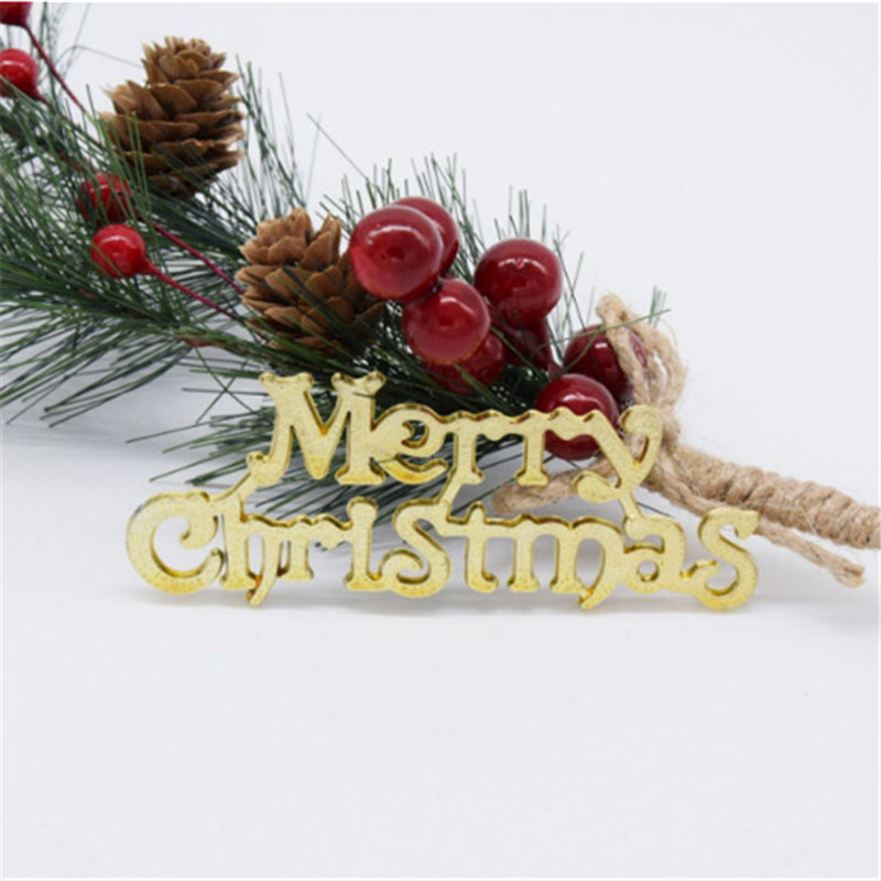 Feliz Navidad árbol de Navidad decoraciones decoración navideña colgante capital Feliz Navidad pequeña palabra placa
